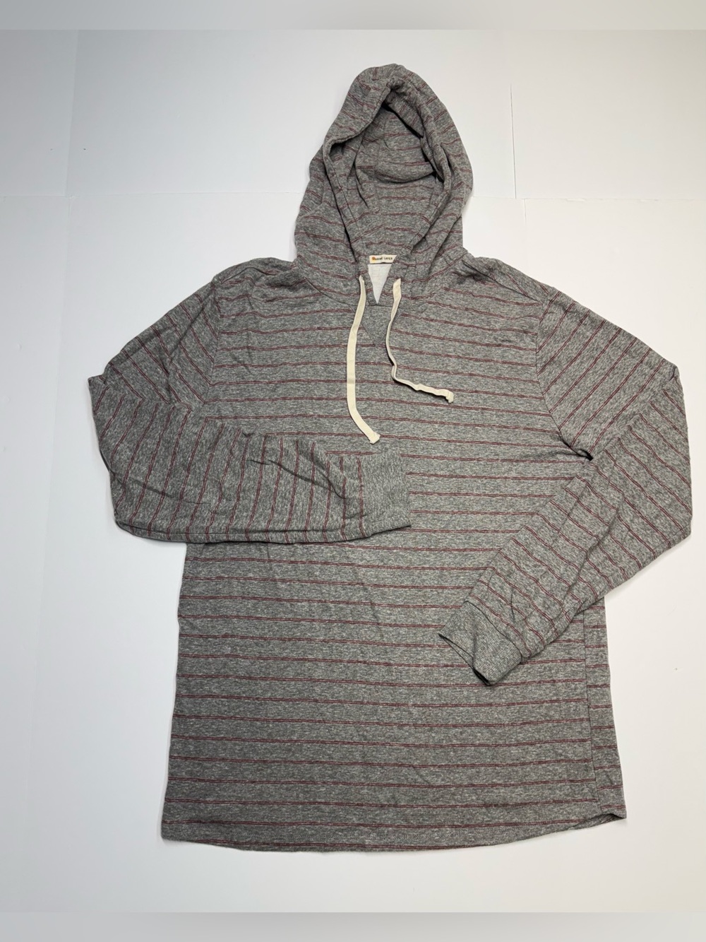 Marine Layer  Sweatshirt Hooded Pullover Striped Mens Size Medium Long Sleeve